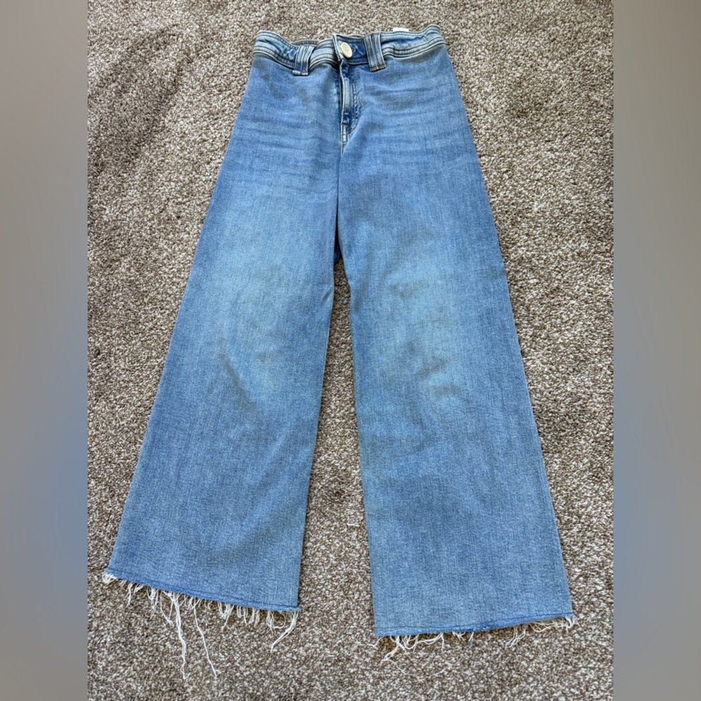 Zara Light Blue Wide Leg Kids Jeans